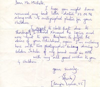 VICTORIA CROSS: Small selection of signed clipped pieces (2) and an A.L.S. by various 