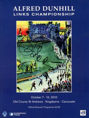 GOLF: A printed 8vo official souvenir programme for the Alfred Dunhill Links Championship at 