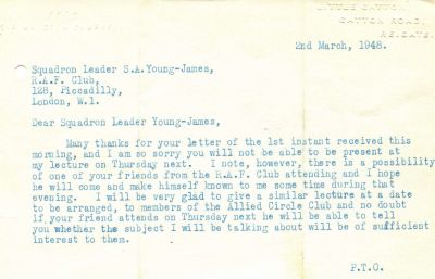 CAMPBELL MALCOLM: (1885-1948) British Land & Water Speed Record Holder. T.L.S., M. Campbell 