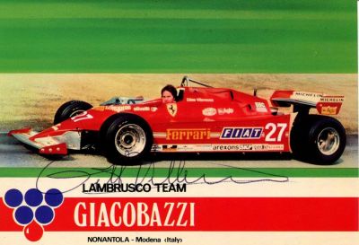 VILLENEUVE GILLES: (1950-1982) Canadian Racing Driver. Rare signed colour postcard photograph 