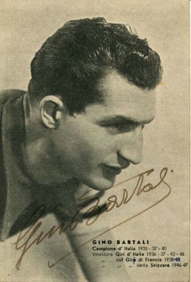BARTALI GINO: (1914-2000) Italian Cyclist, Winner of the Tour de France 1938 & 1948. Signed 4 x 