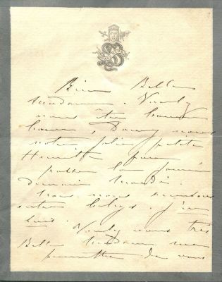 BERNHARDT SARAH: (1844-1923) French stage Actress. The most prominent actress of her time. 