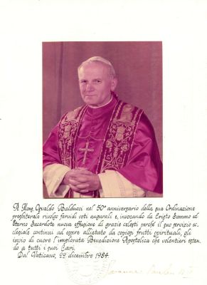 JOHN PAUL II: (1920-2005) Pope of the Roman Catholic Church 1978-2005. Canonized in 2014. A 