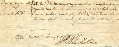 BLACKSTONE WILLIAM: (1723-1780) English jurist and politician, author of the influential 