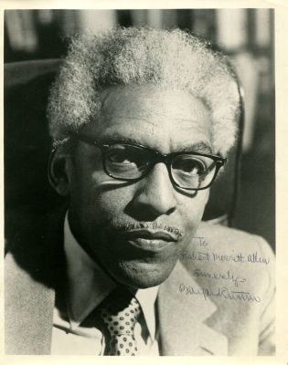RUSTIN BAYARD: (1912-1987) African American leader in social movements for civil rights 