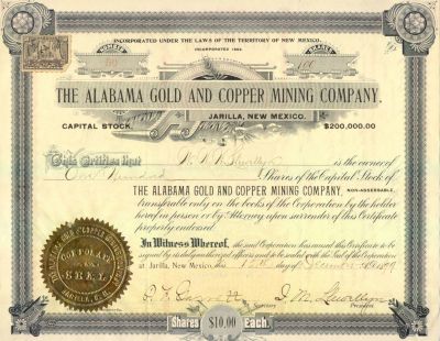 GARRETT PAT: (1850-1908) American Lawman, Bartender and Customs Agent of America's Old West 