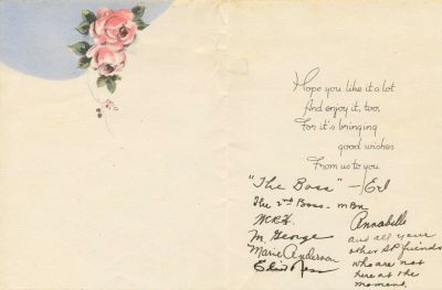 NESS ELIOT: (1903-1957) American Prohibition Agent, leader of 'The Untouchables'. Signed 