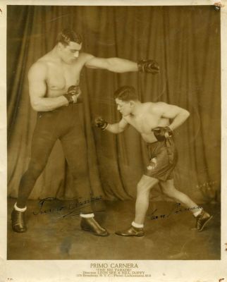 CARNERA PRIMO: (1906-1967) Italian boxer, World Heavyweight Champion 1933-34. Vintage signed 