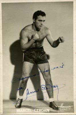 CERDAN MARCEL: (1916-1949) French Boxer, World Middleweight Champion 1948-49. Rare vintage 