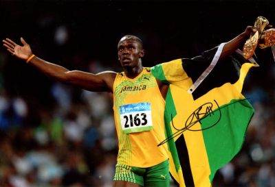 BOLT USAIN: (1986- ) Jamaican Sprinter, known as ''Lightning Bolt''. An eight-time Olympic gold 