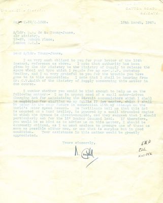 CAMPBELL MALCOLM: (1885-1948) British Land & Water Speed Record Holder. T.L.S., M. Campbell 