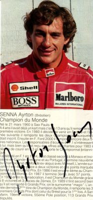 SENNA AYRTON: (1960-1994) Brazilian motor racing driver, Formula One World Champion 1988, 1990 