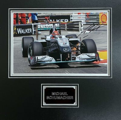 SCHUMACHER MICHAEL: (1969- ) German Motor Racing Driver. Formula One World Champion (1994-95 