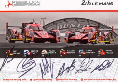 24 HOURS OF LE MANS: A good set of colour signed cards, various sizes, 8 x 6 (5), 6 x 4 (4) 