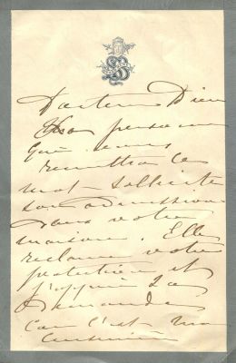 BERNHARDT SARAH: (1844-1923) French stage Actress. The most prominent actress of her time. A 