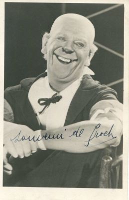 GROCK: (1880-1959) Swiss Clown. A good signed postcard photograph by Grock, the image showing 