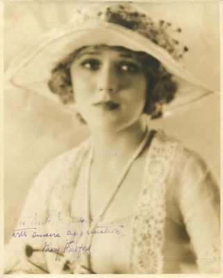 PICKFORD & FAIRBANKS: Mary Pickford (1892-1979) Canadian-American actress, Academy Award 