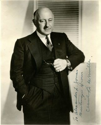 DEMILLE CECIL B.: (1881-1959) American film director and producer. A good vintage signed and 