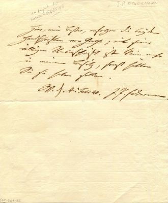 ECKERMANN JOHANN PETER: (1792-1854) German Poet and Author, best known for his work 