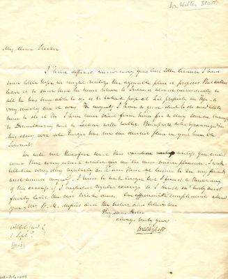 SCOTT WALTER: (1771-1832) Scottish historical novelist, poet, playwright & historian. A.L.S. 