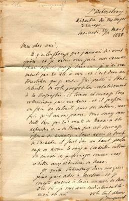 TURGENEV IVAN: (1818-1883) Russian Novelist and Playwright. Very rare A.L.S., `I. Tourgueneff