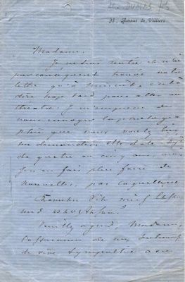 DUMAS ALEXANDRE: Fils (1824-1895) French Author and Dramatist. A.L.S., `A. Dumas f.