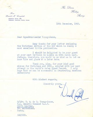 CAMPBELL DONALD: (1921-1967)