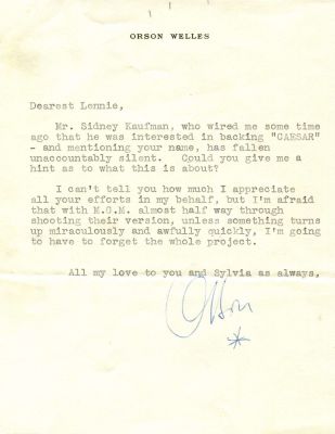 WELLES ORSON: (1915-1985)