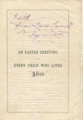 DODGSON CHARLES LUTWIDGE: (1832-1898)