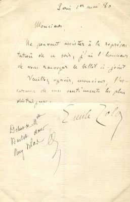 ZOLA EMILE: (1840-1902)