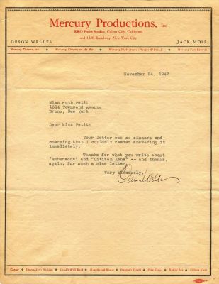 WELLES ORSON: (1915-1985)