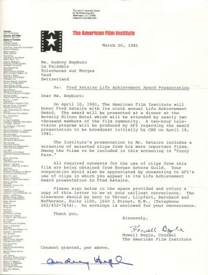 HEPBURN AUDREY: (1929-1993)