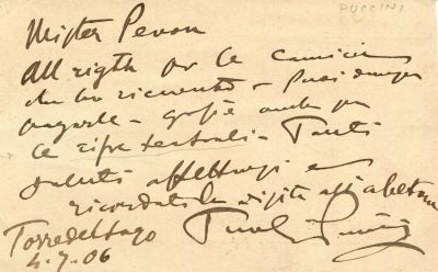 PUCCINI GIACOMO: (1858-1924)