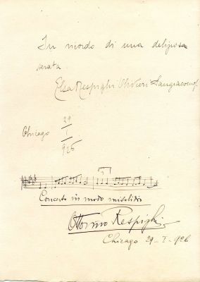 RESPIGHI OTTORINO: (1879-1936). <span style="font-size: 11.0pt; line-height: 107%; font-family: 