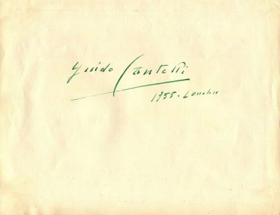 CANTELLI GUIDO: (1920-1956). <span style="font-size: 11.0pt; line-height: 107%; font-family: 
