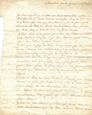 SLAVERY - MAURITIUS: Philippe Jean de la Haye Duponsel (1752-1790)