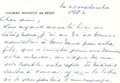 RENAULT GILBERT - COLONEL REMY: (1904-1984)