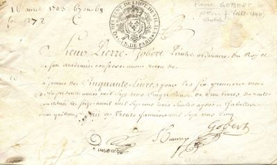 GOBERT PIERRE: (1662-1744). <span style="font-family: 'Palatino Linotype', 'serif'; 