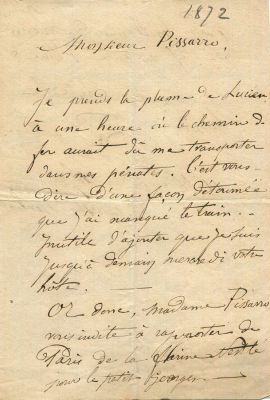 CEZANNE PAUL: (1839-1906). ‘the door is broken so come quick because thieves 