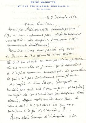 MAGRITTE RENE: (1898-1967). <span style="font-family: 'Palatino Linotype', 'serif'; 