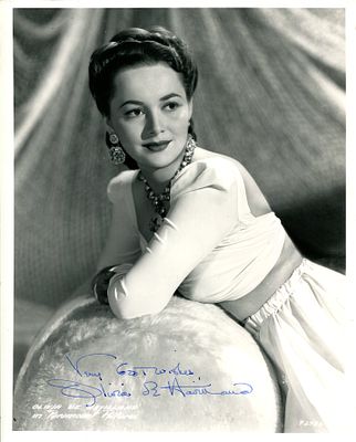 DE HAVILLAND OLIVIA: (1916-2020) British actress, Academy Award winner for Best Actress in 