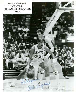 BASKETBALL: (x3). BASKETBALL: Kareem Abdul-Jabbar (1947- ) American basketball player. Signed 