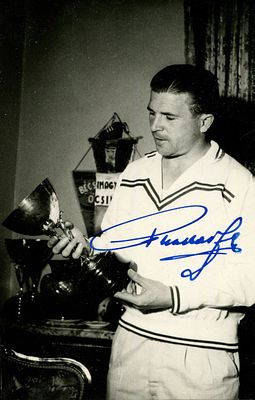 PUSK&Aacute;S FERENC: (1927-2006) Hungarian footballer, regarded as one of the greatest players of all 