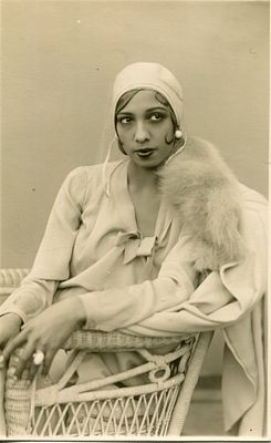 BAKER JOSEPHINE: (1906-1975) American-born French entertainer. Vintage signed sepia postcard 