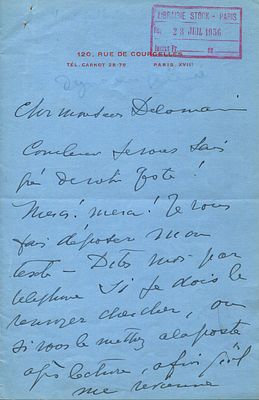 GUILBERT YVETTE: (1865-1944) French cabaret singer and actress of the Belle Epoque. A.L.S., 