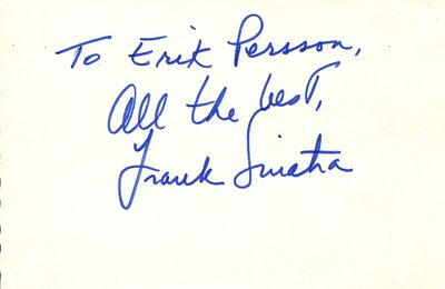 SINATRA FRANK: (1915-1998) American singer and actor, Academy Award winner for Best Supporting 