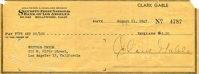 GABLE CLARK: (1901-1960) American actor, Academy Award winner for Best Actor in 1934 for his 