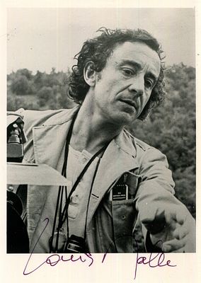 MALLE LOUIS: (1932-1995) French film director. Signed 4 x 6 photograph of Malle in a head and 