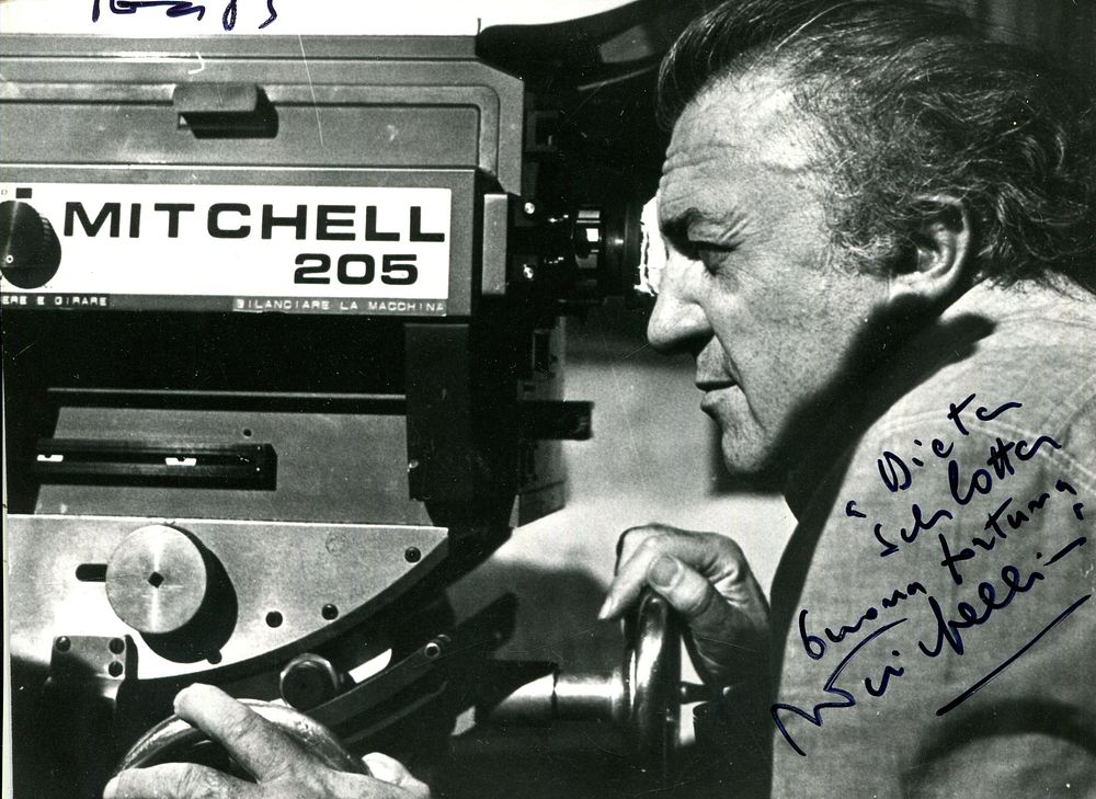 FELLINI FEDERICO: (1920-1993) Italian film director, Academy Award winner. Signed and inscribed 