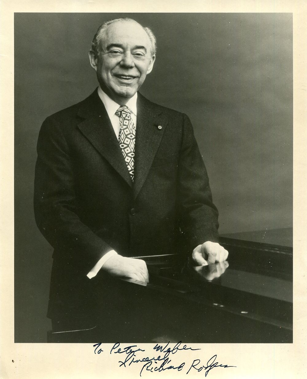 RODGERS RICHARD: (1902-1979) American composer associated with musical theatre. Signed and 